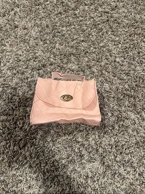 Quilted Mini Top-Handle Bag in Soft Pink